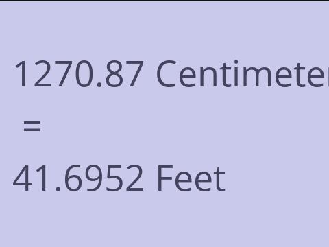 1270.87 CM TO FEET