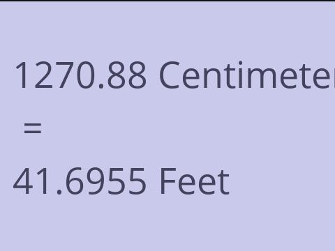 1270.88 CM TO FEET