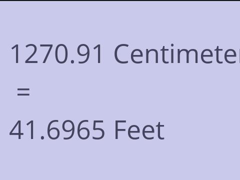 1270.91 CM TO FEET