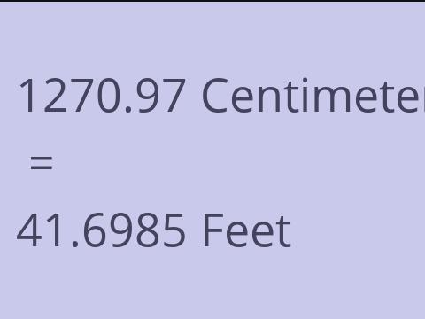 1270.97 CM TO FEET