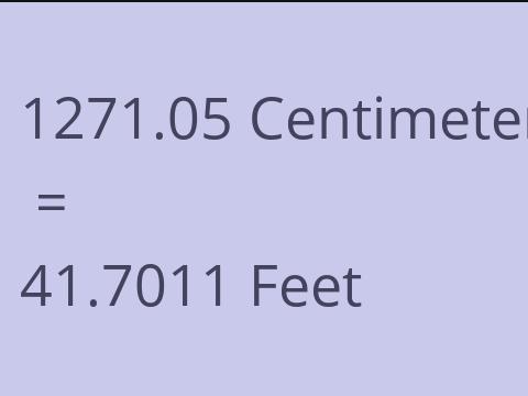 1271.05 CM TO FEET