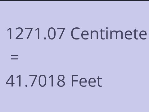 1271.07 CM TO FEET