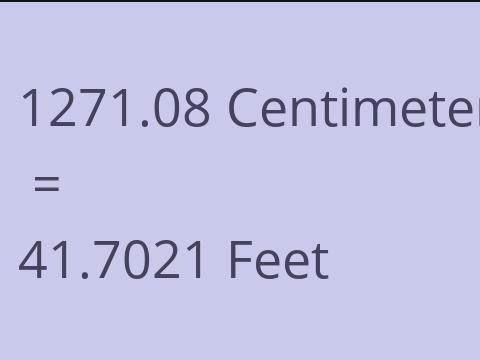 1271.08 CM TO FEET