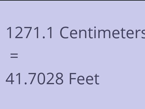 1271.1 CM TO FEET