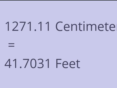 1271.11 CM TO FEET