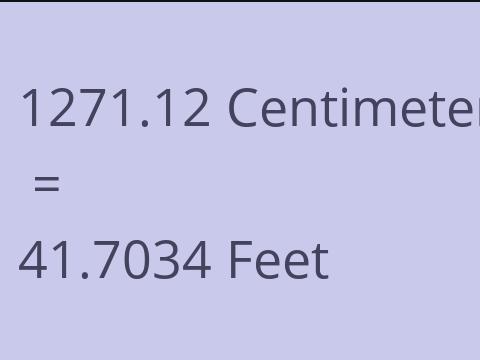 1271.12 CM TO FEET