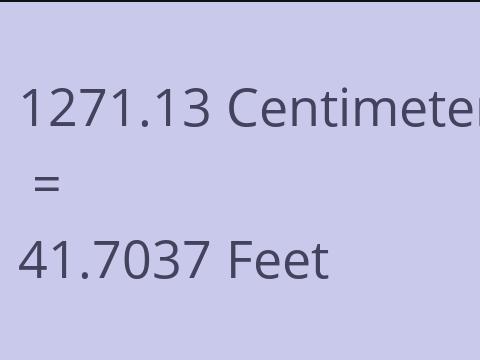 1271.13 CM TO FEET