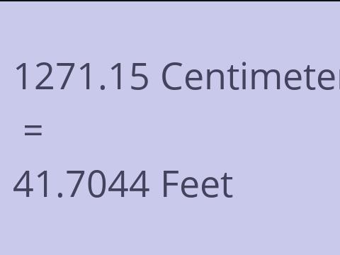 1271.15 CM TO FEET