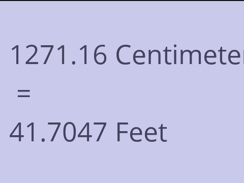 1271.16 CM TO FEET