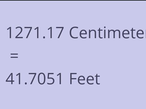 1271.17 CM TO FEET