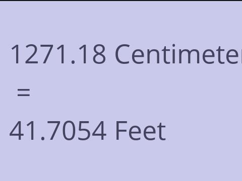 1271.18 CM TO FEET