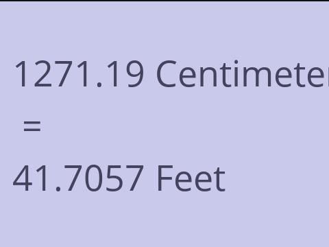 1271.19 CM TO FEET