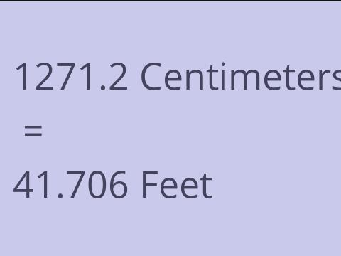 1271.2 CM TO FEET