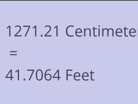 1271.21 CM TO FEET