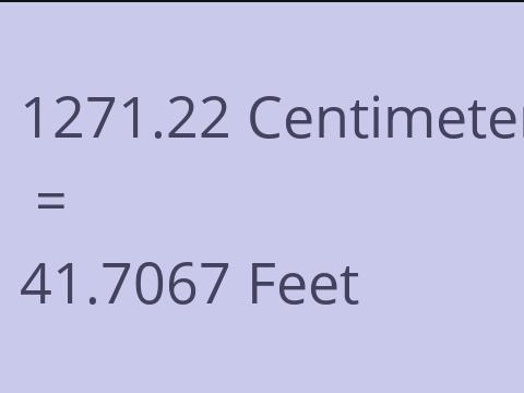 1271.22 CM TO FEET