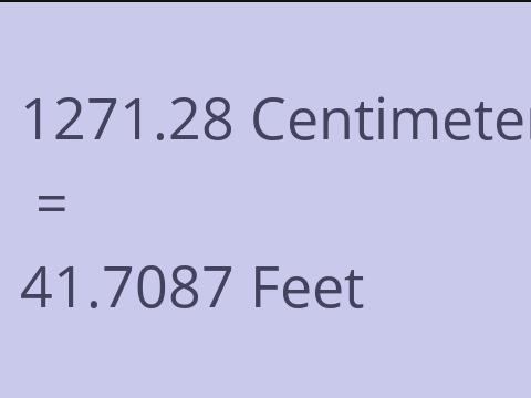 1271.28 CM TO FEET