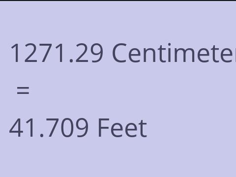 1271.29 CM TO FEET