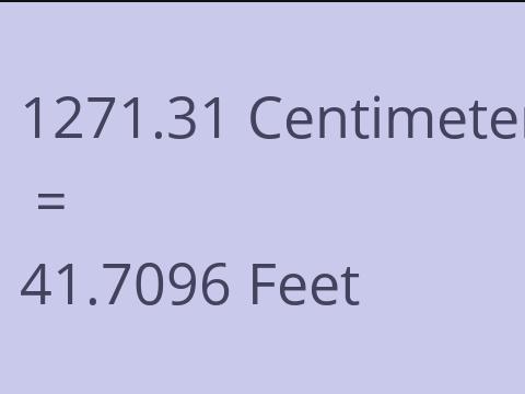 1271.31 CM TO FEET