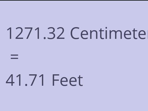 1271.32 CM TO FEET