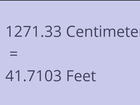 1271.33 CM TO FEET