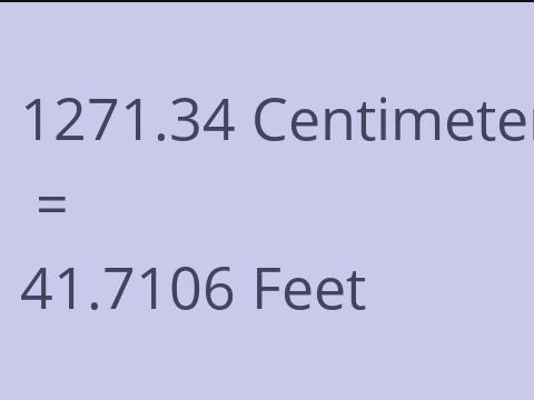 1271.34 CM TO FEET