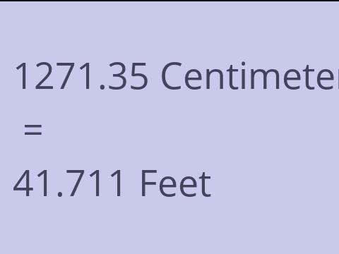 1271.35 CM TO FEET