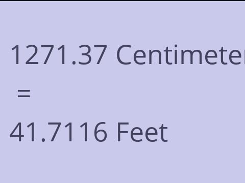 1271.37 CM TO FEET