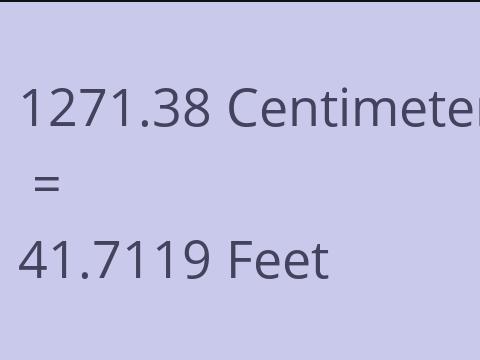 1271.38 CM TO FEET