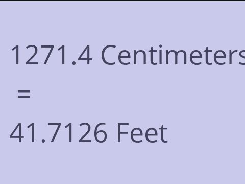 1271.4 CM TO FEET