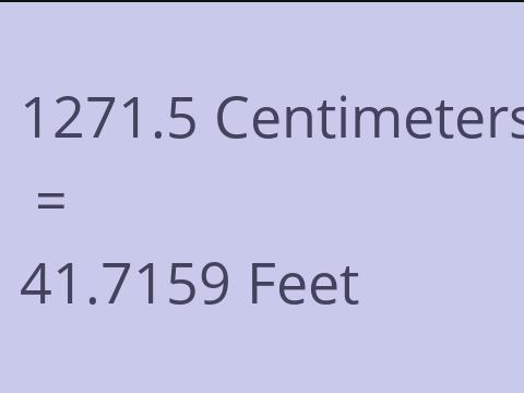 1271.5 CM TO FEET