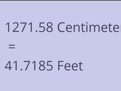 1271.58 CM TO FEET