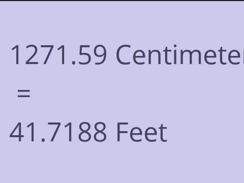 1271.59 CM TO FEET