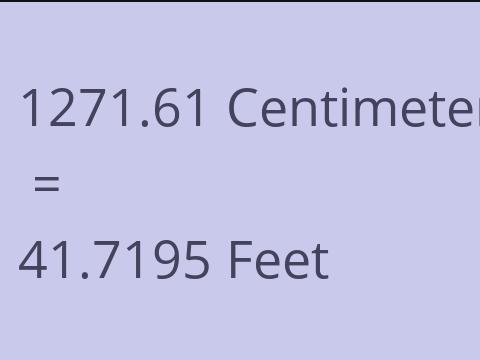 1271.61 CM TO FEET