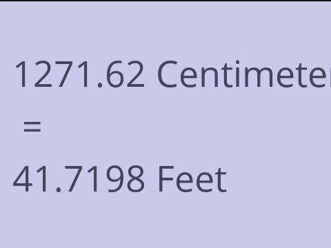 1271.62 CM TO FEET