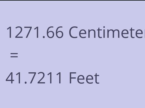 1271.66 CM TO FEET