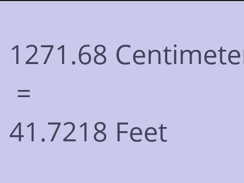 1271.68 CM TO FEET