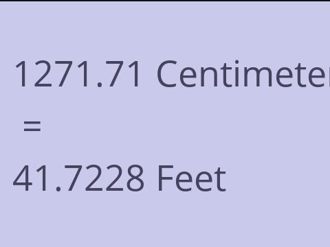 1271.71 CM TO FEET