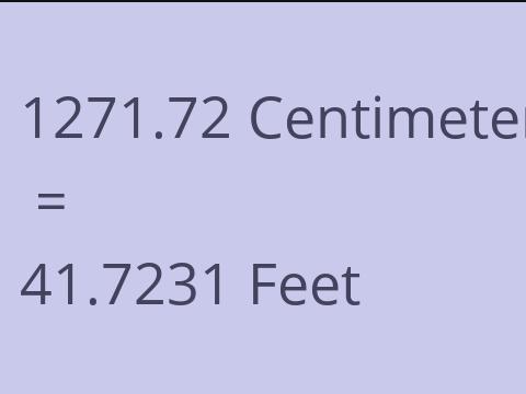 1271.72 CM TO FEET