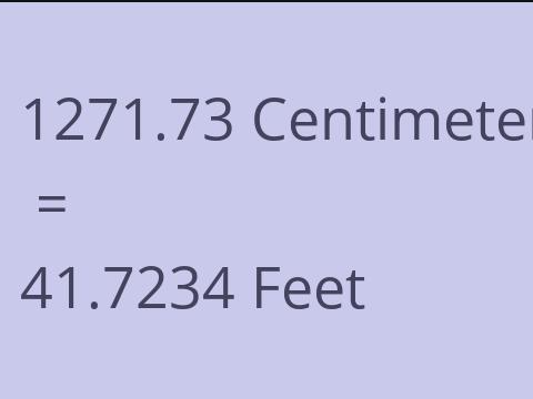 1271.73 CM TO FEET