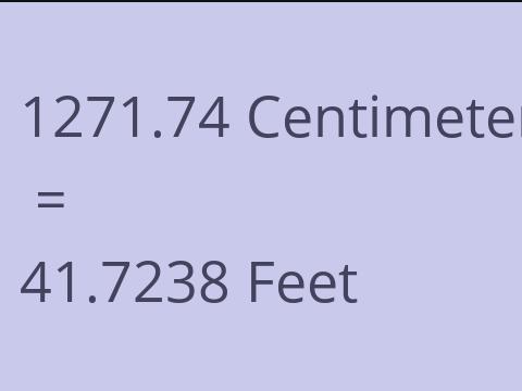 1271.74 CM TO FEET