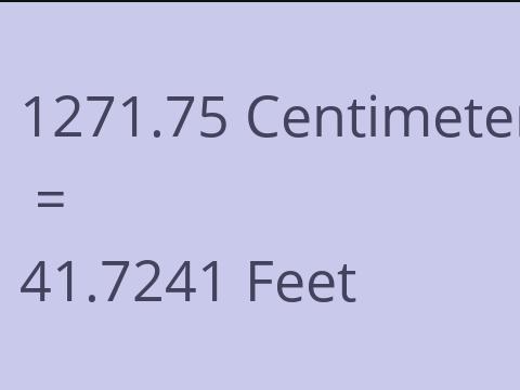 1271.75 CM TO FEET