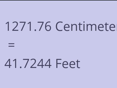 1271.76 CM TO FEET