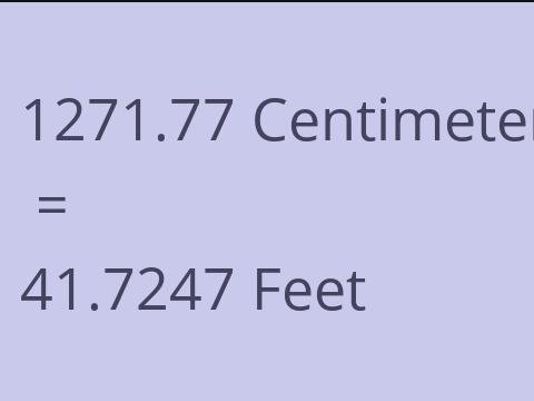 1271.77 CM TO FEET