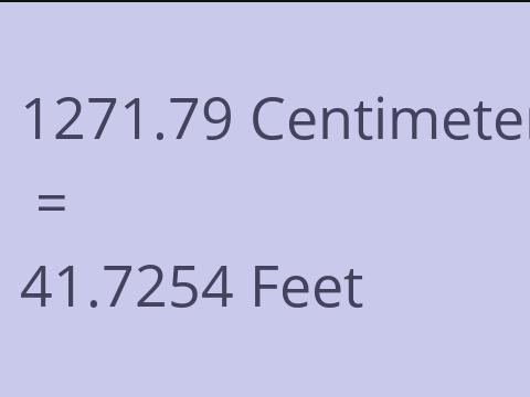 1271.79 CM TO FEET