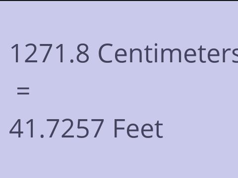 1271.8 CM TO FEET