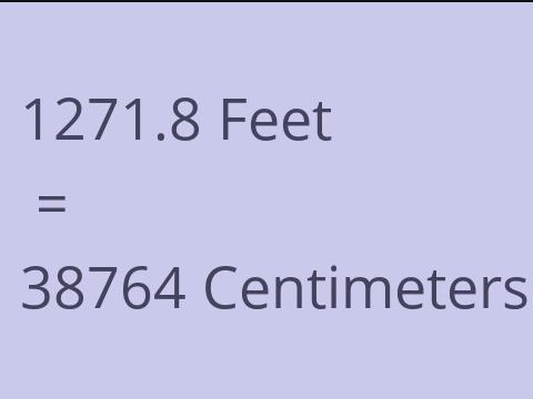 1271.8 FEET TO CM