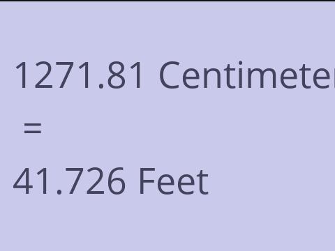 1271.81 CM TO FEET