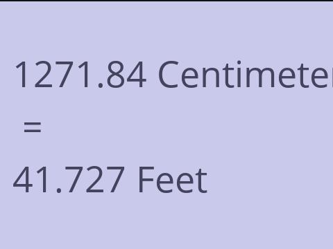 1271.84 CM TO FEET