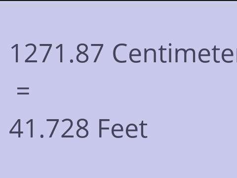 1271.87 CM TO FEET