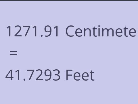 1271.91 CM TO FEET